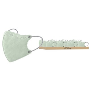 HAOFA N95立體醫療口罩 氣密型 XS, 30片, 1盒, 湖草綠