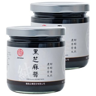 真老 純黑芝麻醬 精選黑芝麻, 200g, 2罐