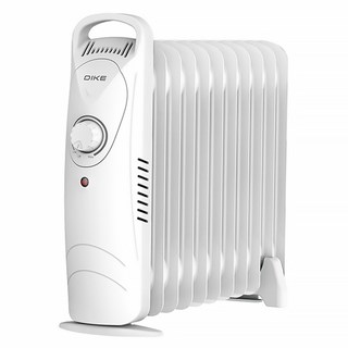 DIKE 機械式油燈恆溫電暖器 11葉片, 1000W加熱功率, 傾倒斷電裝置, HLE600WT, White