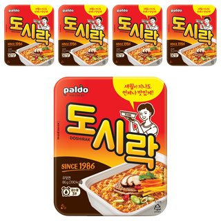 팔도도시락 컵라면 86g, 5개