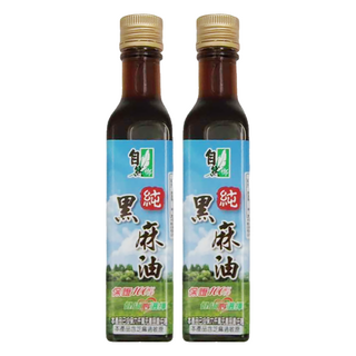 自然鄉 純黑麻油, 250ml, 台灣產, 2瓶