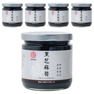 真老 純黑芝麻醬 精選黑芝麻, 200g, 5罐