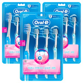Oral-B 歐樂B 絲絨小頭護齦牙刷, 3支, 3組