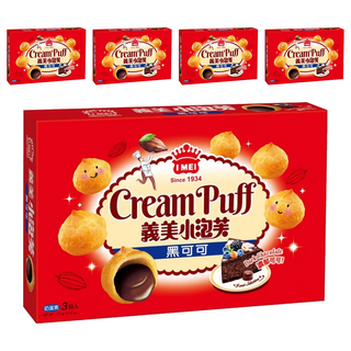 義美 小泡芙 黑可可, 171g, 5盒