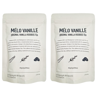 MELO VANILLE 原味香草南非國寶茶, 40g(2gx20tea), 零咖啡因, 2g, 20包, 2袋