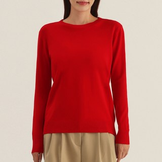 ELSSO 女款圓領基本針織T恤