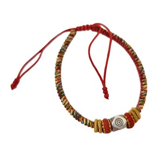 財神小舖 生肖馬 本命佛 梵文五色線手鍊 925純銀 (八款任選), 1個