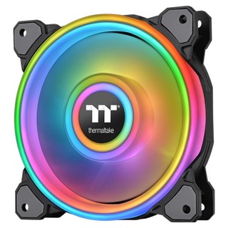 thermaltake 曜越 Riing Quad 14 RGB 水冷排風扇, 1680萬色, 54顆LED, 黑色, 1個