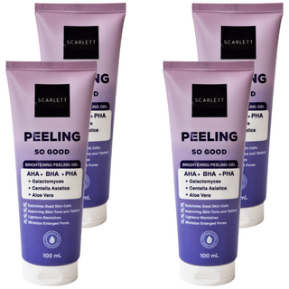 SCARLETT 亮白去角質凝膠, AHA + BHA + PHA, 100ml, 4條
