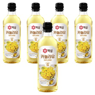CJ BEKSUL 白雪 芥花油, 900ml, 5個
