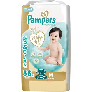 Pampers 幫寶適 日本境內版 黏貼型紙尿褲/尿布, M, 168片