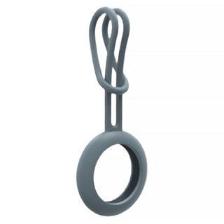 嚴選 極簡防丟 AirTag追蹤定位器矽膠保護套, 冷霧灰, 1個