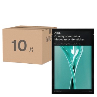 Abib 阿彼芙 台灣公司貨 口香糖面膜 積雪草 舒緩修護 27ml, 10片, 1盒