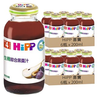 HiPP 喜寶 綜合黑棗汁 4個月以上, 200ml, 12瓶