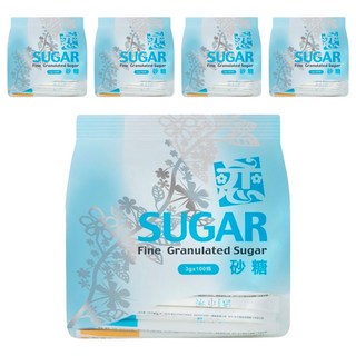 戀 長條砂糖 Set 100, 精製砂糖, 300g, 5袋
