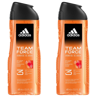 adidas 愛迪達 男性三合一潔顏洗髮沐浴露 超越魅力, 400ml, 2瓶