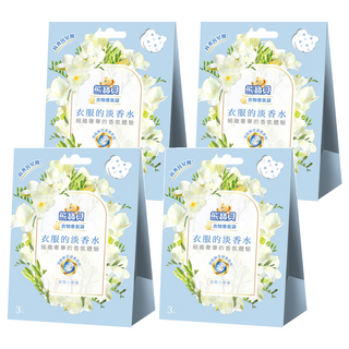 熊寶貝 衣物香氛袋 氣質小蒼蘭, 頂級鮮花凝香技術，去除異味，香氣持續八週, 21g, 4盒