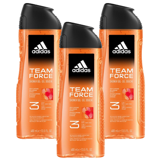 adidas 愛迪達 男性三合一潔顏洗髮沐浴露 超越魅力, 400ml, 3瓶