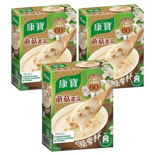 新康寶奶油風味獨享杯蘑菇 13g 3入, 39g, 3盒