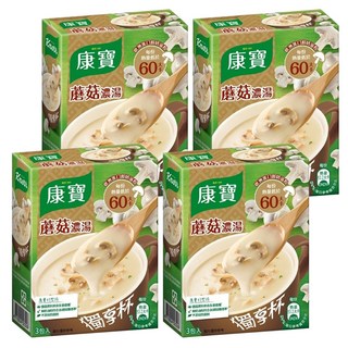 新康寶奶油風味獨享杯蘑菇 13g 3入, 39g, 4盒