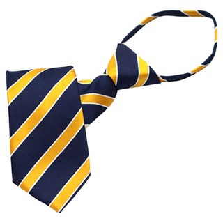 About Tie 塞繆爾條紋拉鍊式自動領帶