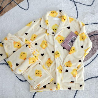 GLAM GONGGAM 男款仿貂毛小雞1翻領兩件式睡眠睡衣