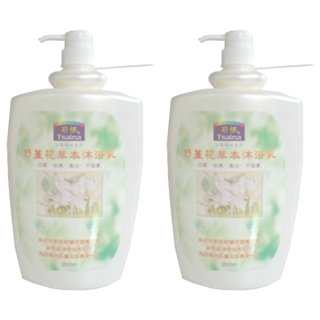 Tsaina 彩娜 野薑花草本沐浴乳, 日製、溫和、清爽、不含皂鹼, 2L, 2瓶
