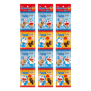 北陸 哆啦A夢造型餅乾 獨立包裝 酥脆口感 奶香濃郁 巧克力風味, 60g, 3組