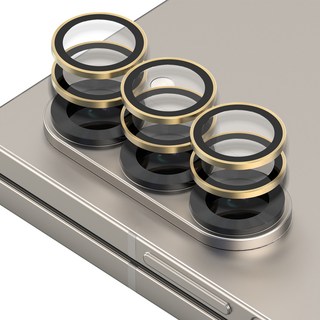 모란카노 메탈 링 카메라 렌즈 강화유리 2p 세트 골드, 1세트