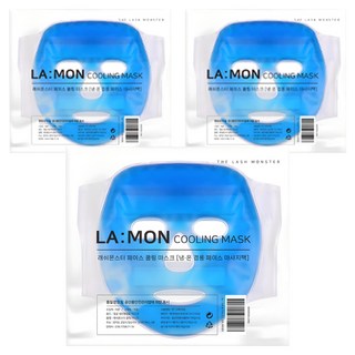 라몽 냉온겸용 페이스 마스크 마사지팩, 블루, 3개