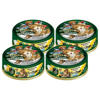 Cat Glory 驕傲貓 無穀老貓主食罐 慕斯泥狀 添加雞骨熬成湯汁, 頂級白鮪魚 + 起司, 85g, 4罐