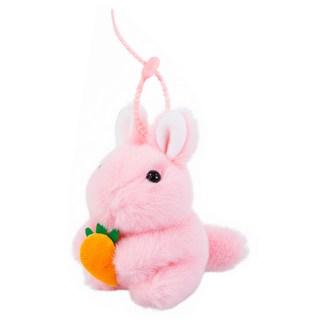 珠友文化 搖尾巴吊飾 BU-02065-02, 粉兔, 1個