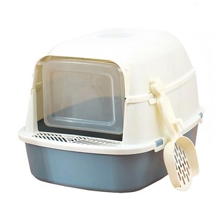 高精寵物 全罩式貓砂盆, 1個, 灰色