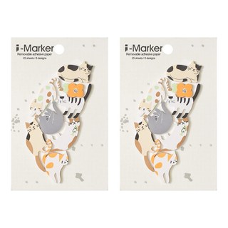 知音文創 i-Marker 台灣特色便利貼, 貓咪, 1入, 2組