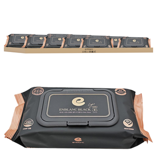 enblanc 極厚黑珍珠 純水濕紙巾隨身包 掀蓋式, 36張, 10包