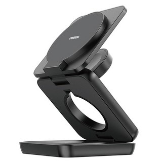 OWEIDA 歐威達 三合一折疊式磁吸無線充電站, 黑色, 1個