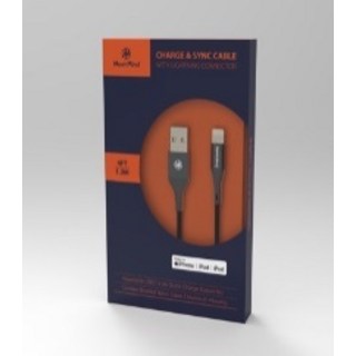 Meet Mind APPLE Lightning MFI 充電線, USB-A to Lightning, 2合1充電傳輸, 1.2m, 太空灰, 1條