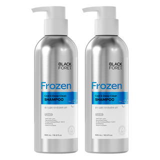 Black Foret Frozen Cool 深層清潔洗髮乳 500ml 韓國製造, 2瓶