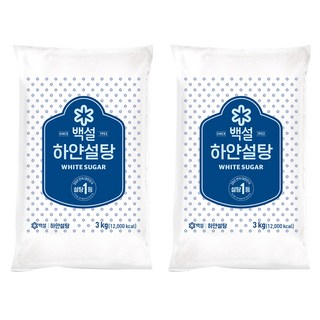백설 하얀설탕, 3kg, 2개