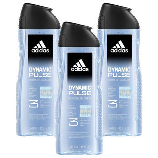 adidas 愛迪達 男性三合一潔顏洗髮沐浴露 超越活力, 400ml, 3瓶