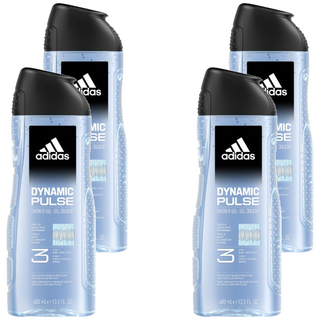 adidas 愛迪達 男性三合一潔顏洗髮沐浴露 超越活力, 400ml, 4瓶