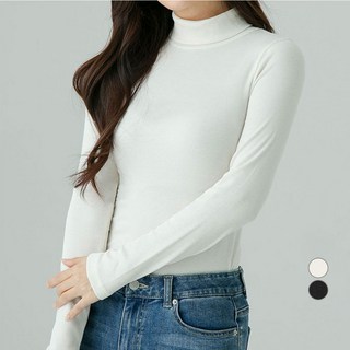 CARET 女性柔軟觸感羅紋高領T恤