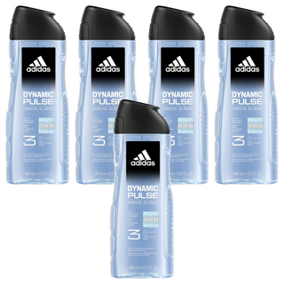 adidas 愛迪達 男性三合一潔顏洗髮沐浴露 超越活力, 400ml, 5瓶