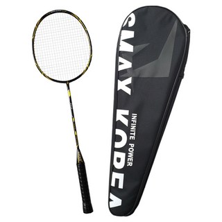 SmaxKorea 碳纖維超輕量羽球拍, 宙斯黑, 1支