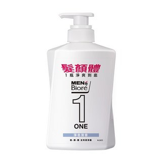 MEN's Biore 髮顏體潔淨露 淨皂清香, 480ml, 1瓶