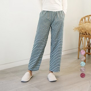 테라우드 여성용 면 9부 주머니 잠옷 바지