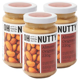 OH NUTTY 原味杏仁醬, 230g, 3個