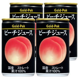 Gold-Pak 水蜜桃原汁, 4個, 160ml