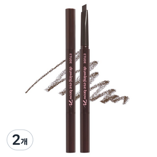 에뛰드 드로잉아이브로우 프로 0.25g, 01 다크 브라운, 2개
