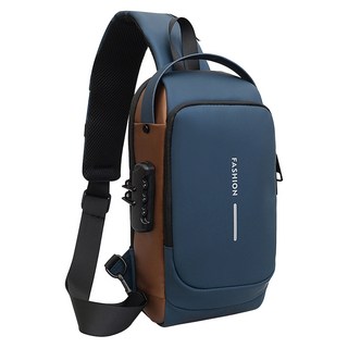 Chichills Anyteu 旅行防盜防水腰包斜揹包 11716, NS04 藍色